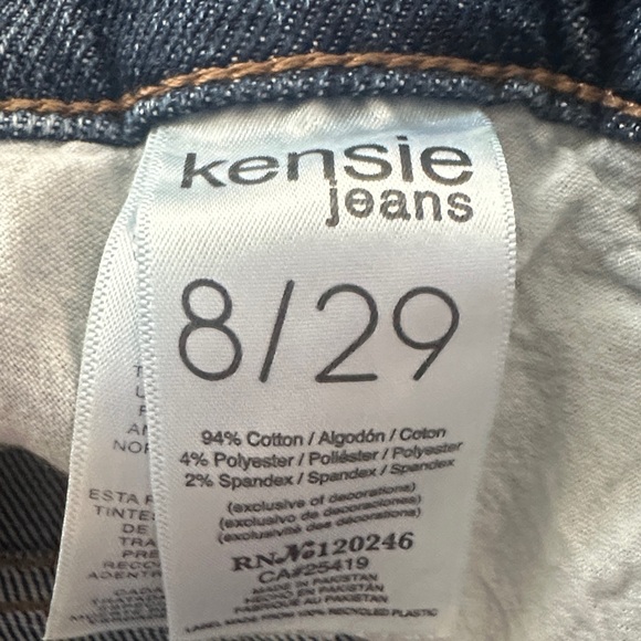 Kensie Dark Blue Straight Leg Jeans - Picture 7 of 7